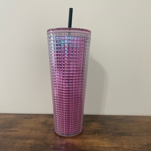 Starbucks Summer 2021 Blue & Pink Grid Venti Tumbler - Picture 4 of 6
